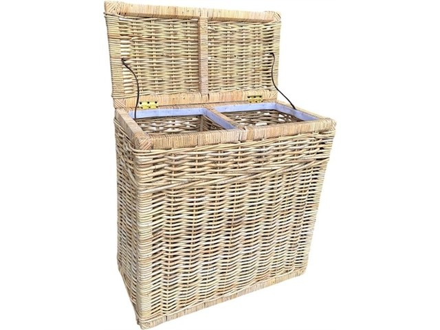 Sweet living rieten wasmand dubbel naturel - afbeelding 1 van  4