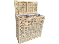 Sweet living rieten wasmand dubbel naturel - afbeelding 1 van  4