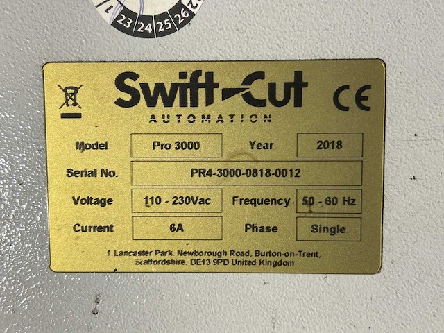 Swiftcut - 2018 - pro 3000 - plasmasnijmachine - afbeelding 3 van  32