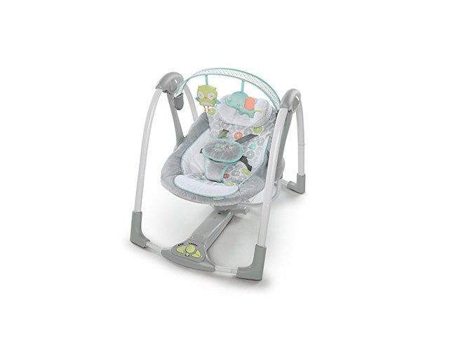 Swing 'n go draagbare schommel knuffels en toeters 5 swingsnelheden grijs - afbeelding 1 van  6