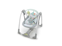 Swing 'n go draagbare schommel knuffels en toeters 5 swingsnelheden grijs - afbeelding 4 van  6