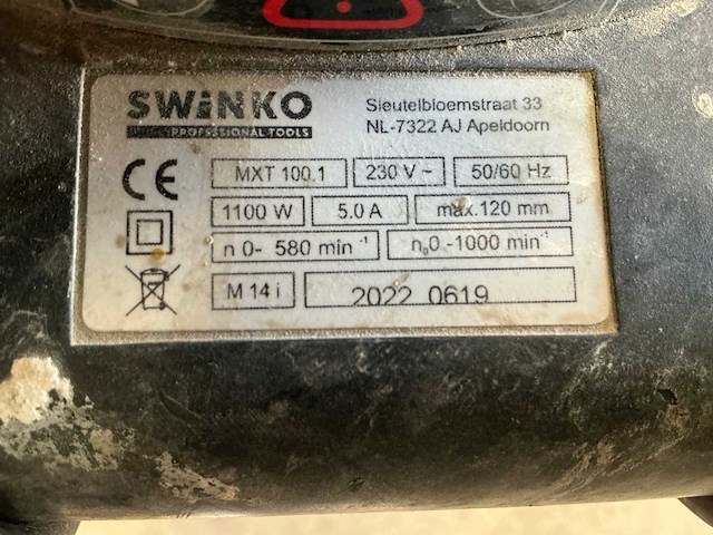 Swinko mxt 100.1 betonmixer - afbeelding 3 van  3