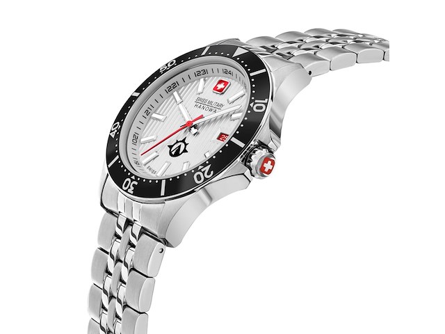 Swiss military hanowa smwgh2100601 analoog kwartshorloge met roestvrijstalen armband - afbeelding 1 van  2