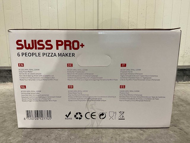 Swiss pro+ - 6 people pizza maker - 6 persoons tafel pizza maker - afbeelding 9 van  13
