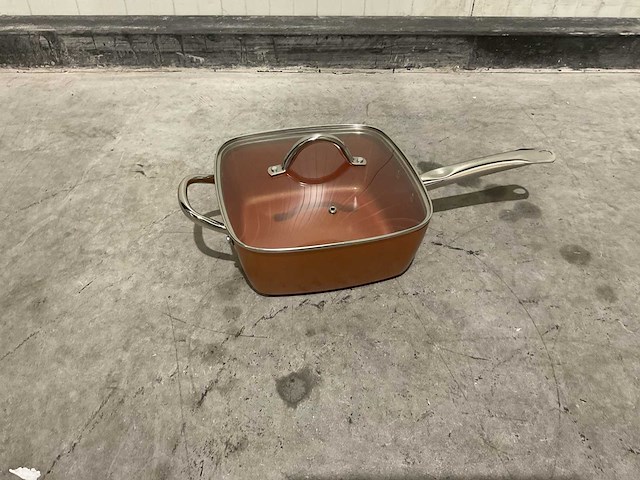 Swiss pro+ 2 in 1 copper square frying pan set keukengerei - afbeelding 5 van  6