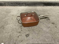 Swiss pro+ 2 in 1 copper square frying pan set keukengerei - afbeelding 3 van  3