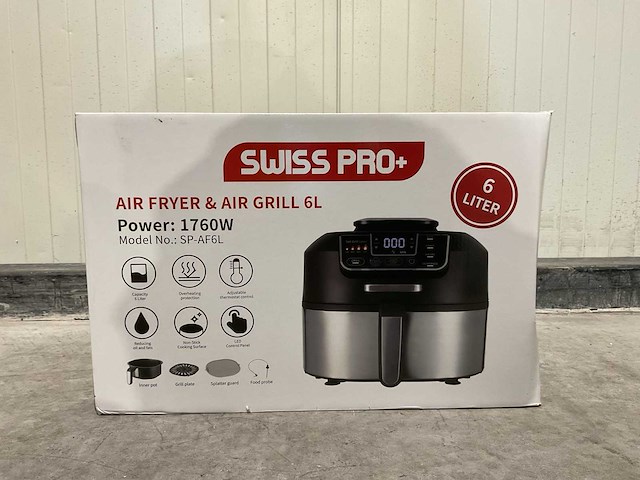 Swiss pro+ air fryer & air grill keukenmachine - afbeelding 6 van  12
