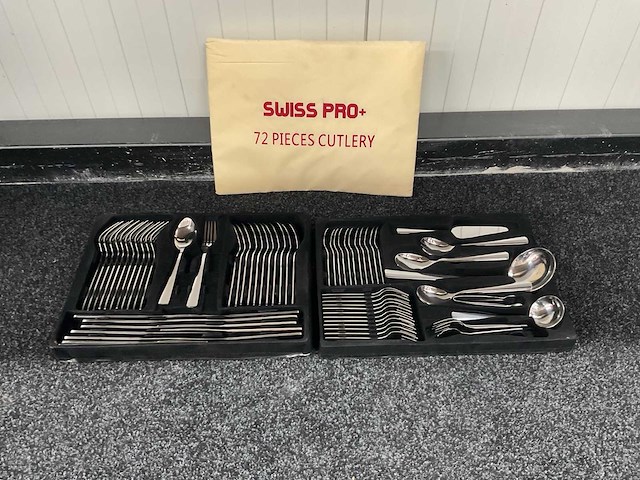 Swiss pro+ koffer 72 pcs keuken bestek set - afbeelding 2 van  7