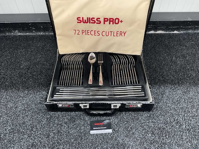 Swiss pro+ koffer 72 pcs keuken bestek set - afbeelding 1 van  7