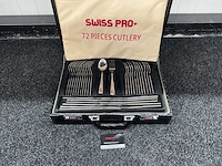 Swiss pro+ koffer 72 pcs keuken bestek set - afbeelding 1 van  7