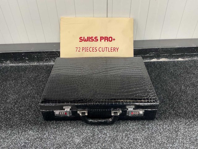 Swiss pro+ koffer 72 pcs keuken bestek set - afbeelding 3 van  7