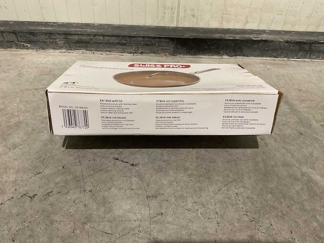 Swiss pro+ pressed aluminum wok with lid keukengerei - afbeelding 2 van  5
