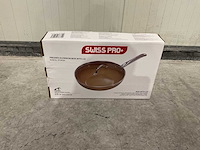 Swiss pro+ pressed aluminum wok with lid keukengerei - afbeelding 1 van  5