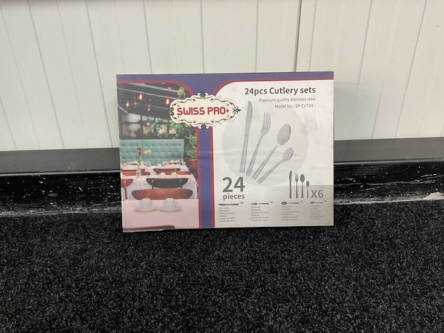 Swiss pro+ sp-cut24 24 pcs keuken bestek set - afbeelding 1 van  6