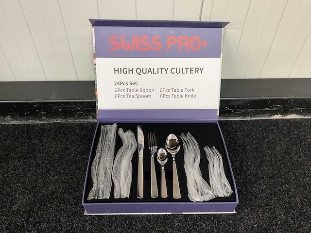 Swiss pro+ sp-cut24 24 pcs keuken bestek set - afbeelding 2 van  2