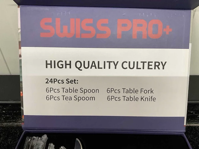 Swiss pro+ sp-cut24 24 pcs keuken bestek set - afbeelding 4 van  6