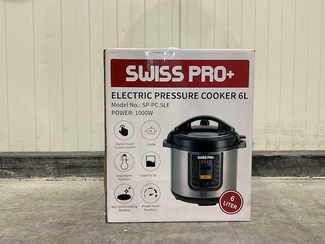 Swiss pro+ sp-pc.5le electric pressure cooker 6l - afbeelding 12 van  16