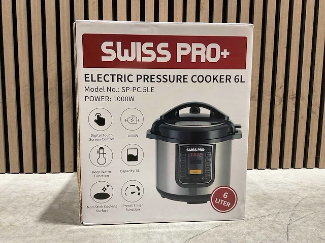 Swiss pro+ sp-pc.5le electric pressure cooker 6l - afbeelding 16 van  16