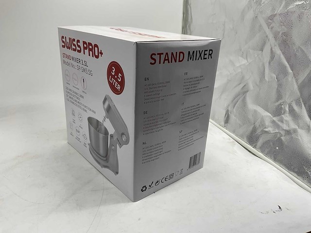 Swiss pro+ sp-sm3.5g stand mixer (10x) - afbeelding 4 van  12