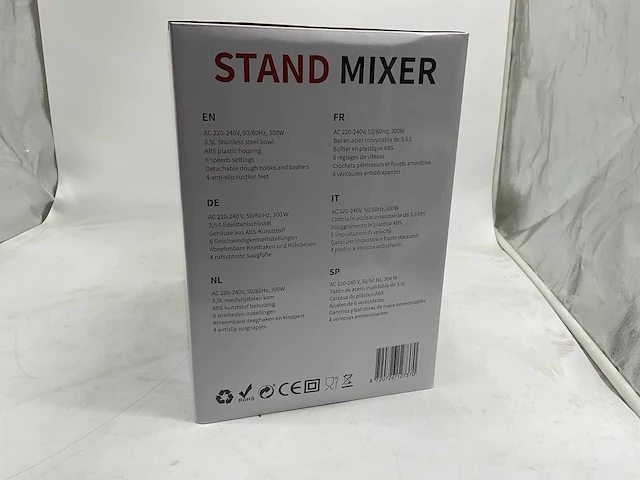 Swiss pro+ sp-sm3.5g stand mixer (10x) - afbeelding 7 van  12