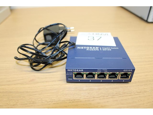 Switch netgear prosafe gs105 met 5 poorten. - afbeelding 2 van  2