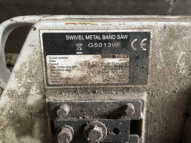 Swivel - g5013w - metalen horizontale bandzaagmachine - afbeelding 2 van  5