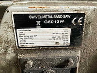 Swivel - g5013w - metalen horizontale bandzaagmachine - afbeelding 5 van  9