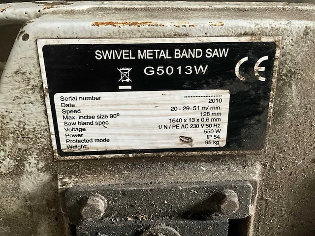 Swivel - g5013w - metalen horizontale bandzaagmachine - afbeelding 1 van  9