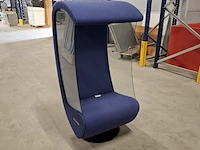 Swivel loungestoel, evavaara design, blauw