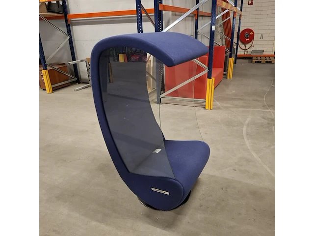 Swivel loungestoel, evavaara design, blauw - afbeelding 2 van  7