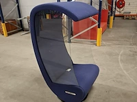 Swivel loungestoel, evavaara design, blauw - afbeelding 2 van  7