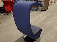 Swivel loungestoel, evavaara design, blauw - afbeelding 3 van  7