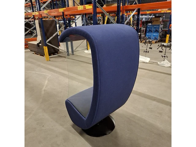 Swivel loungestoel, evavaara design, blauw - afbeelding 4 van  7