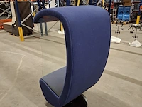 Swivel loungestoel, evavaara design, blauw - afbeelding 4 van  7