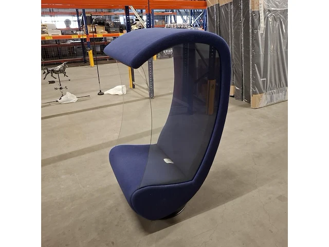 Swivel loungestoel, evavaara design, blauw - afbeelding 5 van  7