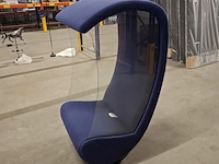 Swivel loungestoel, evavaara design, blauw - afbeelding 5 van  7
