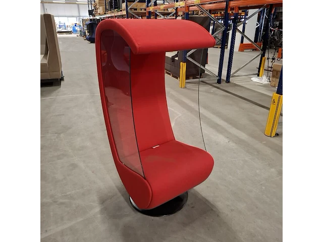 Swivel loungestoel, evavaara design, rood - afbeelding 1 van  9