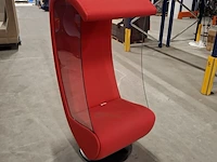 Swivel loungestoel, evavaara design, rood