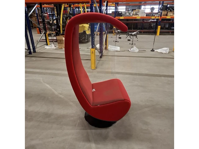 Swivel loungestoel, evavaara design, rood - afbeelding 2 van  9