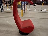 Swivel loungestoel, evavaara design, rood - afbeelding 2 van  9