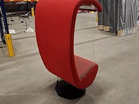 Swivel loungestoel, evavaara design, rood - afbeelding 3 van  9