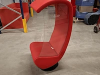 Swivel loungestoel, evavaara design, rood - afbeelding 5 van  9