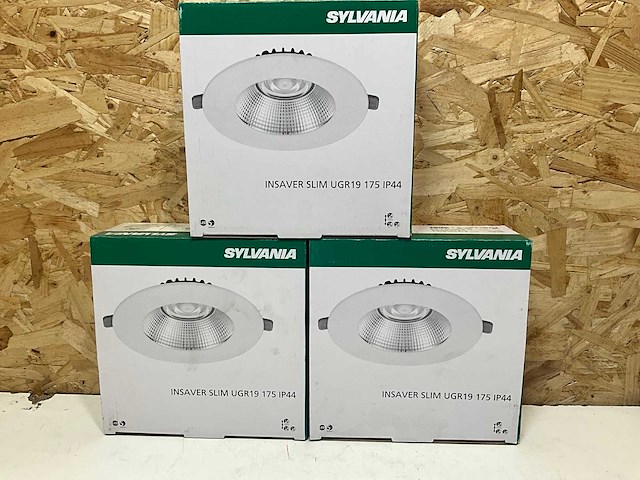 Sylvana slim ugr 19 inbouwspot led 9w (3x) - afbeelding 1 van  3