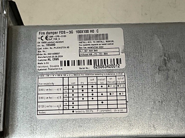 Systemair brandklep handbediend (6x) - afbeelding 7 van  7