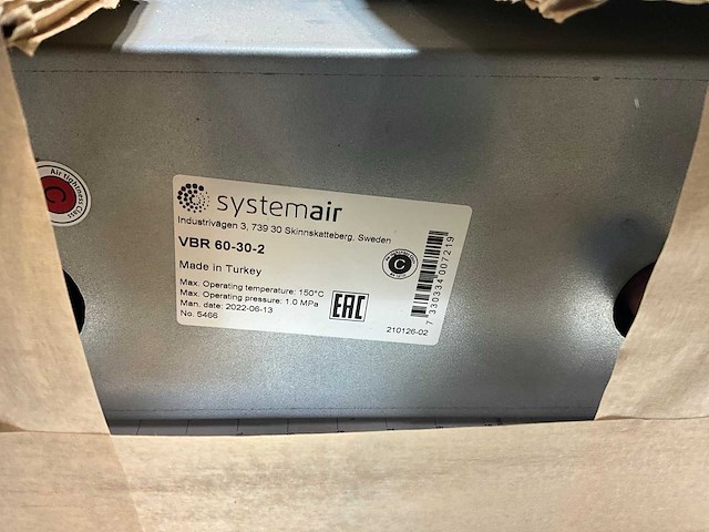 Systemair vbr 60 30 2 rechthoekige warm water kanaalverwarmer - afbeelding 4 van  4