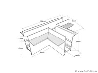 T-connector voor magnet railsinbouw iek 20 mm - horizontaal (x4) - afbeelding 3 van  4