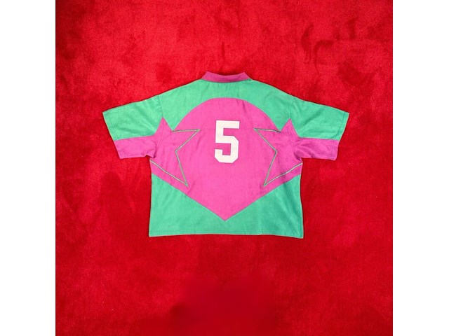 T-shirt bankzitters, ziggo dome world tour, groen, paars, gedragen door milo ter reegen | maat xxl - afbeelding 2 van  2