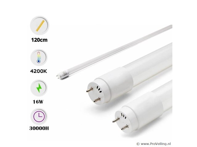 T8 led buizen – 16w – 120cm – 4200k neutraal wit (x30) - afbeelding 3 van  4