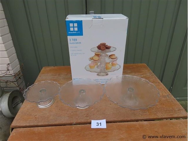 Taartenstaanders 3 stuks - afbeelding 1 van  3