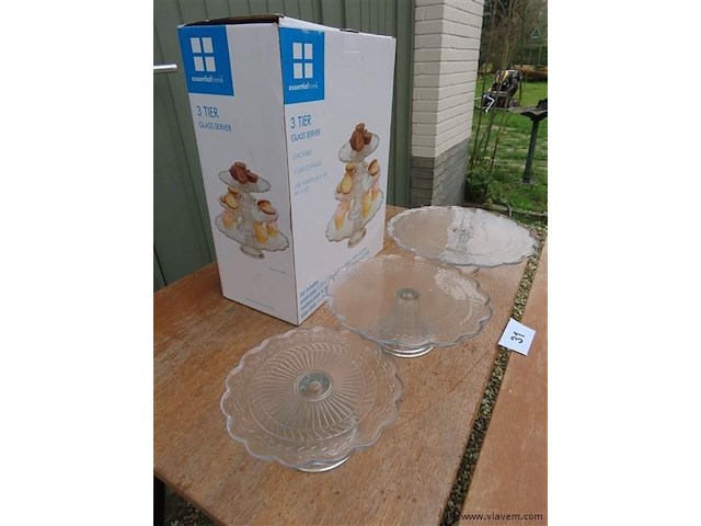 Taartenstaanders 3 stuks - afbeelding 2 van  3